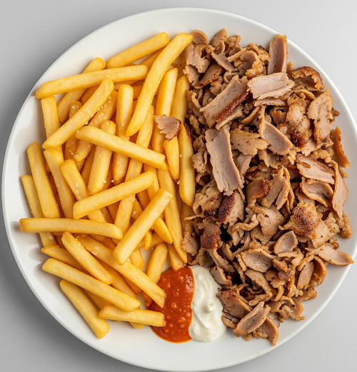 Kebab Meat With Chips 