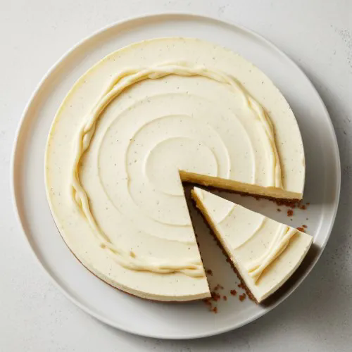 Homemade Cheese Cake With Sauce 